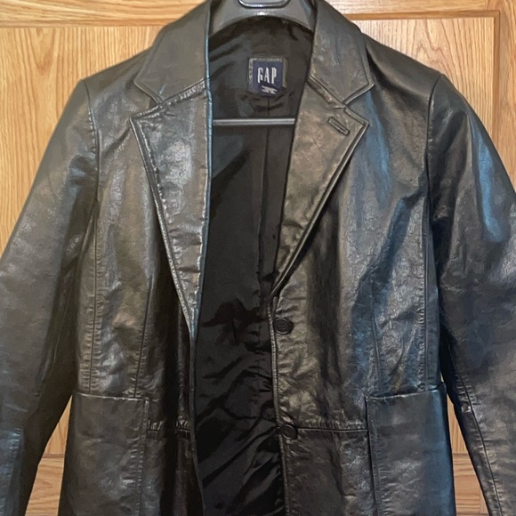 Gap black leather jacket size 12 - Picture 7 of 7